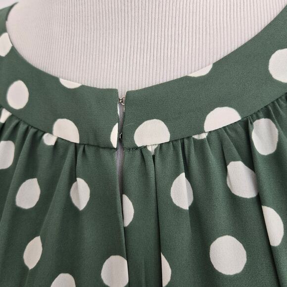 Boden Portia Polka Dot Dress Retro Professional Workwear Green Women 14 - Picture 5 of 14